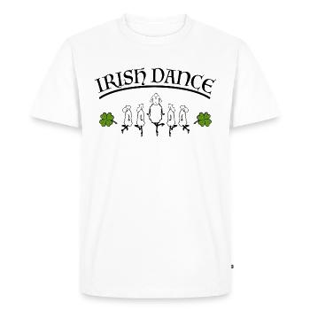 Danse irlandaise - T-shirt Premium bio Homme - blanc - Devant - Nico (187cm)