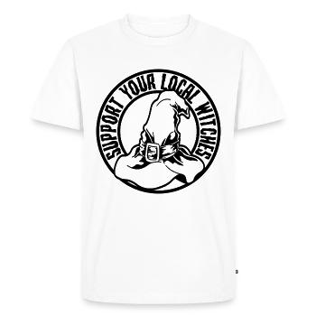 Halloween Costume Gift For Her & Him - Witch Hat - Men's Premium Organic T-Shirt - white - Front - Nico (187cm)