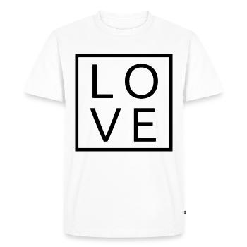 Cool Awesome Love Square Gift Men Women & Kids - Men's Premium Organic T-Shirt - white - Front - Nico (187cm)