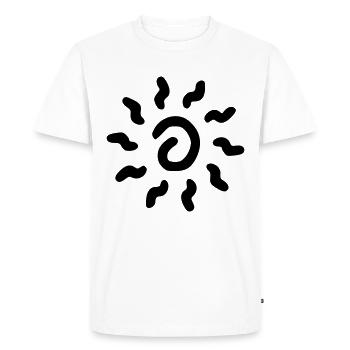 Sun Drawing Nature Sketch black - Men's Premium Organic T-Shirt - white - Front - Nico (187cm)