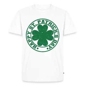 Cadeau de la Saint-Patrick Trèfle Hommes, Femmes, Enfants - T-shirt Premium bio Homme - blanc - Devant - Nico (187cm)