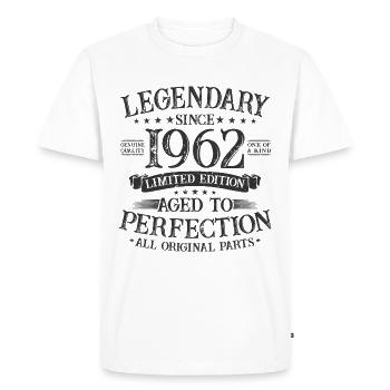 Légendaire depuis 1962 cadeau d’anniversaire vintage - T-shirt Premium bio Homme - blanc - Devant - Nico (187cm)