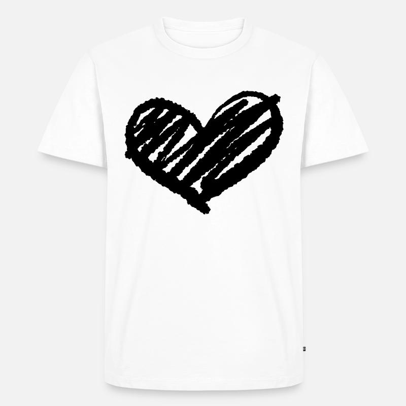 Junggesellenabschied Herz - Männer Premium Bio T-Shirt - Weiß