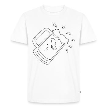 Fête de dessin de bière Célébrez le noir - T-shirt Premium bio Homme - blanc - Devant - Nico (187cm)
