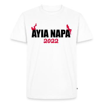 Ayia Napa 2022, Cyprus, holidays, summer 2022 - Men's Premium Organic T-Shirt - white - Front - Nico (187cm)