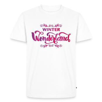 Hiver Wonderland Neige Cadeau de Noël - T-shirt Premium bio Homme - blanc - Devant - Nico (187cm)