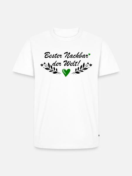 Bester Nachbar der Welt - Männer Premium Bio T-Shirt - Weiß