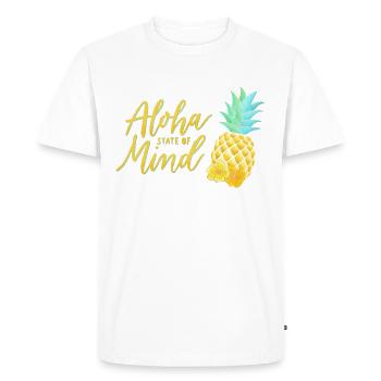 Aloha Summer - Men's Premium Organic T-Shirt - white - Front - Nico (187cm)