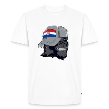 Croatie - Croatia - Hrvatska - T-shirt Premium bio Homme - blanc - Devant - Nico (187cm)