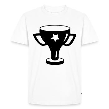 Cup Drawing Win Sketch Black - Men's Premium Organic T-Shirt - white - Front - Nico (187cm)