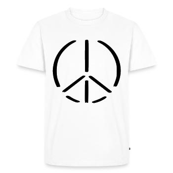 Peace Sign Drawing Peace Sketch black - Men's Premium Organic T-Shirt - white - Front - Nico (187cm)