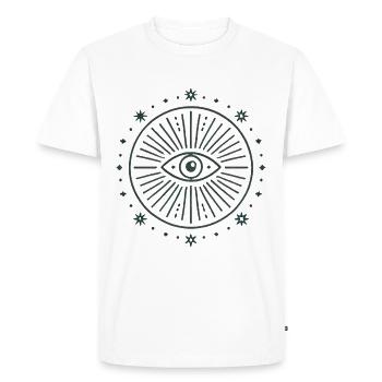 Inner Eye Radiance Graphic Badge - Men's Premium Organic T-Shirt - white - Front - Nico (187cm)