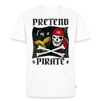 Pretend I'ma Pirate - Men's Premium Organic T-Shirt - white - Front - Nico (187cm)