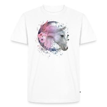 Motif équestre Équitation Chevaux Cadeau - T-shirt Premium bio Homme - blanc - Devant - Nico (187cm)