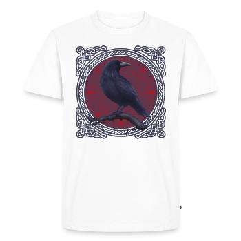 Raven Crow Celtic - Men's Premium Organic T-Shirt - white - Front - Nico (187cm)