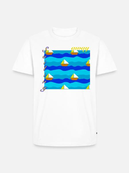 Sailing away - Männer Premium Bio T-Shirt - Weiß
