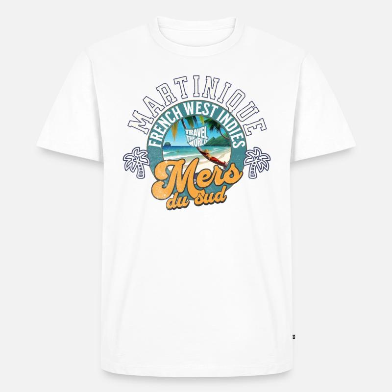 Südsee Martinique - Männer Premium Bio T-Shirt - Weiß