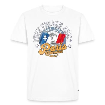 Paris libéré free french army 1944 2024 1 - Men's Premium Organic T-Shirt - white - Front - Nico (187cm)