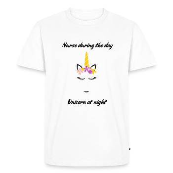 Nurse gift - T-shirt Premium bio Homme - blanc - Devant - Nico (187cm)