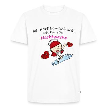 Elderly care / nurse night watch - Men's Premium Organic T-Shirt - white - Front - Nico (187cm)
