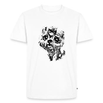 Yorkshire Terrier - T-shirt Premium bio Homme - blanc - Devant - Nico (187cm)