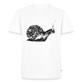 slug - Men's Premium Organic T-Shirt - white - Front - Nico (187cm)