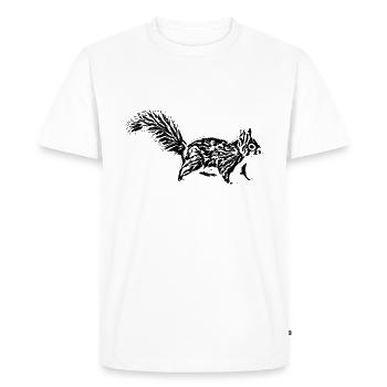 squirrel - Men's Premium Organic T-Shirt - white - Front - Nico (187cm)