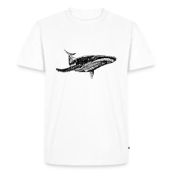 baleine - T-shirt Premium bio Homme - blanc - Devant - Nico (187cm)