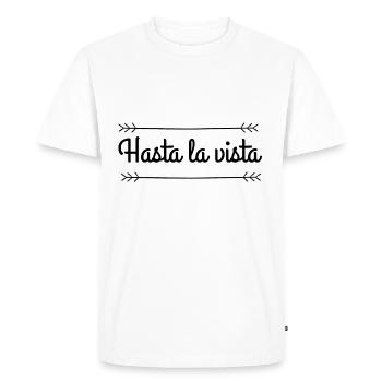 Hasta la vista - Men's Premium Organic T-Shirt - white - Front - Nico (187cm)