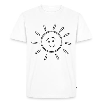 Sun Drawing Nature Sketch black - Men's Premium Organic T-Shirt - white - Front - Nico (187cm)