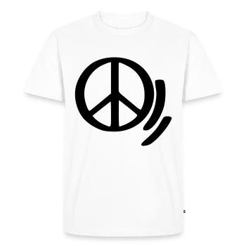 Peace Sign Drawing Peace Sketch black - Men's Premium Organic T-Shirt - white - Front - Nico (187cm)
