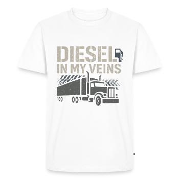 Camionneur Camionnage Cadeau Camionneur - T-shirt Premium bio Homme - blanc - Devant - Nico (187cm)