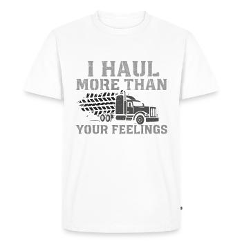 Camionneur Camionnage Cadeau Camionneur - T-shirt Premium bio Homme - blanc - Devant - Nico (187cm)