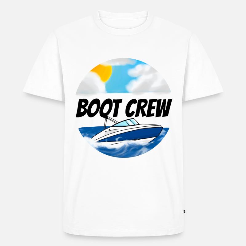 Boot crew Motorboot - Männer Premium Bio T-Shirt - Weiß