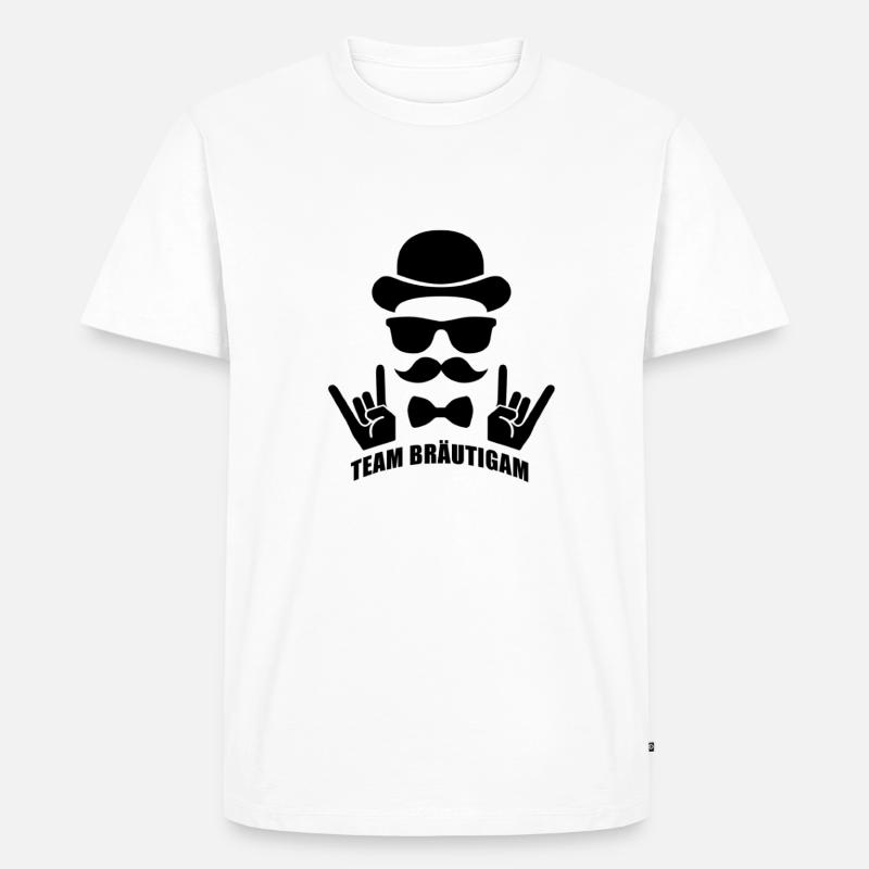 Team Bräutigam - Männer Premium Bio T-Shirt - Weiß