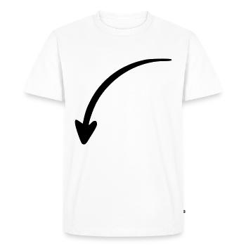 Flèche dessin croquis noir - T-shirt Premium bio Homme - blanc - Devant - Nico (187cm)