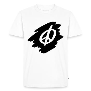 Peace Sign Drawing Peace Sketch black - Men's Premium Organic T-Shirt - white - Front - Nico (187cm)