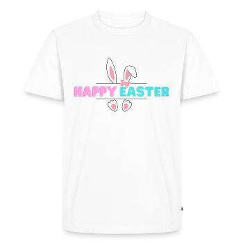 Joyeuses Pâques - T-shirt Premium bio Homme - blanc - Devant - Nico (187cm)
