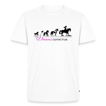 Horse Rider Evolution - Equestrian Horse Fan - Men's Premium Organic T-Shirt - white - Front - Nico (187cm)