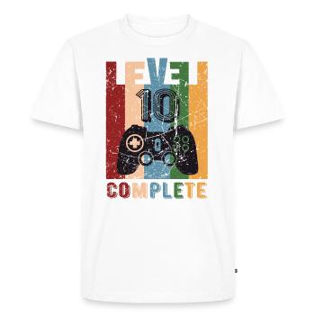 Niveau 10 Complete 10 ans 10 ans 2011 - T-shirt Premium bio Homme - blanc - Devant - Nico (187cm)