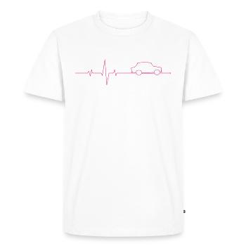  Heartbeat P 601 DDR Oldtimer Trabi, rose - T-shirt Premium bio Homme - blanc - Devant - Nico (187cm)