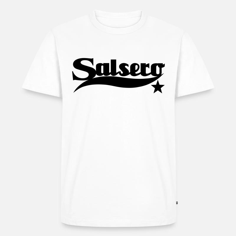 Salsero Men Salsa Dancer - Männer Premium Bio T-Shirt - Weiß