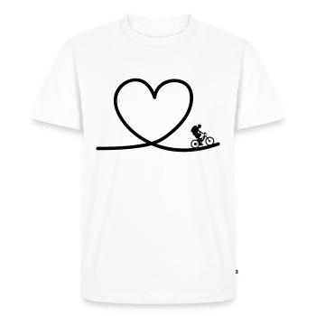 I love mountain bike - Men's Premium Organic T-Shirt - white - Front - Nico (187cm)