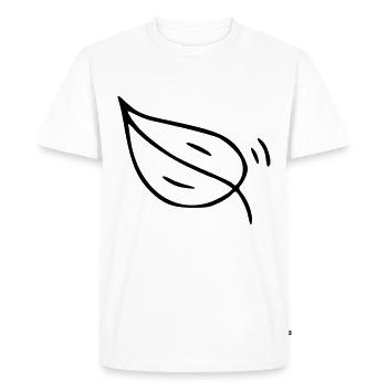 Plant drawing nature sketch black - Men's Premium Organic T-Shirt - white - Front - Nico (187cm)