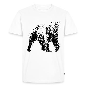 Ours polaire - T-shirt Premium bio Homme - blanc - Devant - Nico (187cm)
