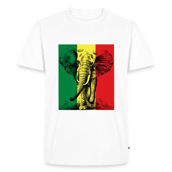 Elephant of Savanna Africa Jungle Safari - Men's Premium Organic T-Shirt - white - Front - Nico (187cm)