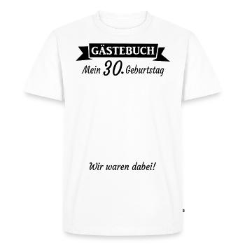 30. Geburtstag 30 Jahre Geschenk - Männer Premium Bio T-Shirt - Weiß - Vorne - Nico (187cm)