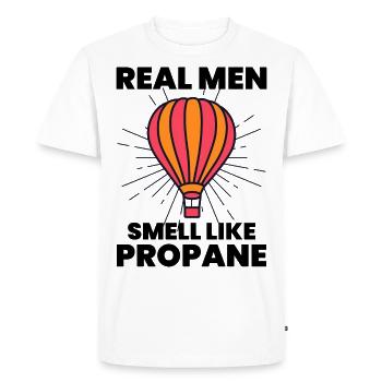 Montgolfière Montgolfière Montgolfière - T-shirt Premium bio Homme - blanc - Devant - Nico (187cm)