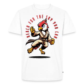 Reach for the sky you can - Men's Premium Organic T-Shirt - white - Front - Nico (187cm)