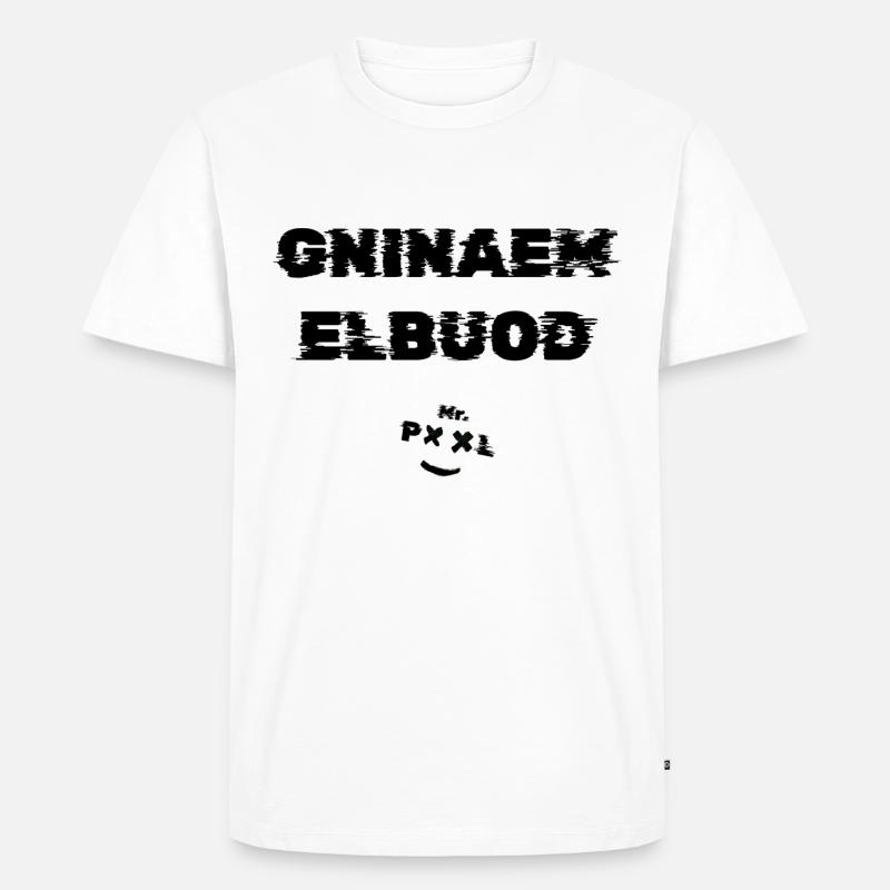 Mr Pool Double Meaning - Männer Premium Bio T-Shirt - Weiß